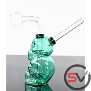 DOUBLE SKULL OIL BURNER 5inch